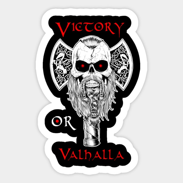 Victory or Valhalla Sticker by medievalwares